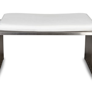 Appraisal: A Philip Plien Modernist Steel Bench TH CENTURY marked on