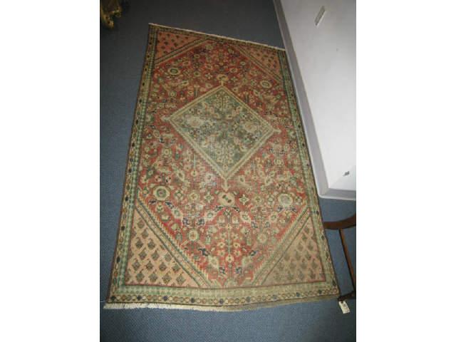 Appraisal: Tabriz Persian Handmade Rug overall stylized floral salmon field worn