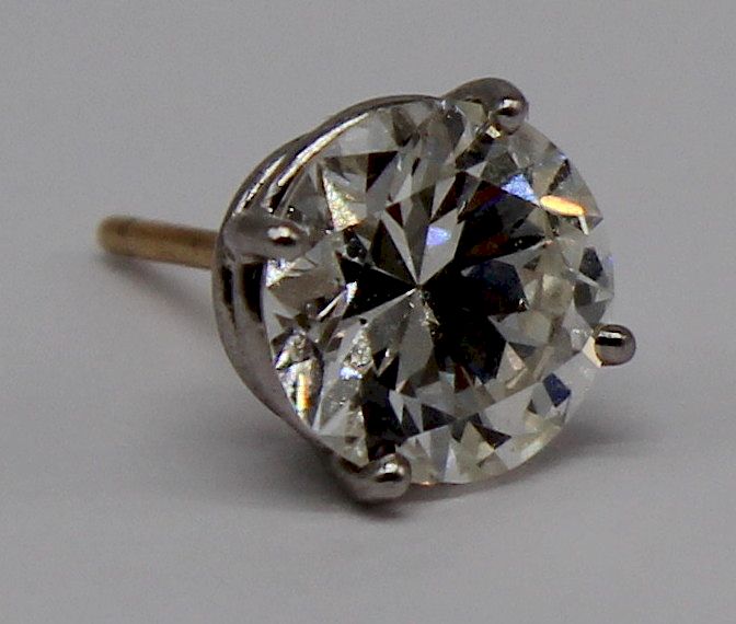 Appraisal: JEWELRY GIA ct J VS RBC Diamond Stud THIS IS