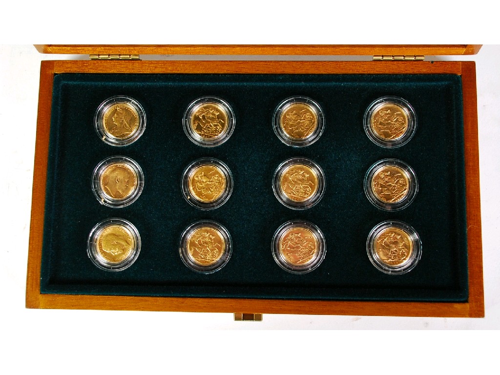 Appraisal: THE GOLD SOVEREIGN THREE MONARCHS MINT MARK TWELVE COIN SET'