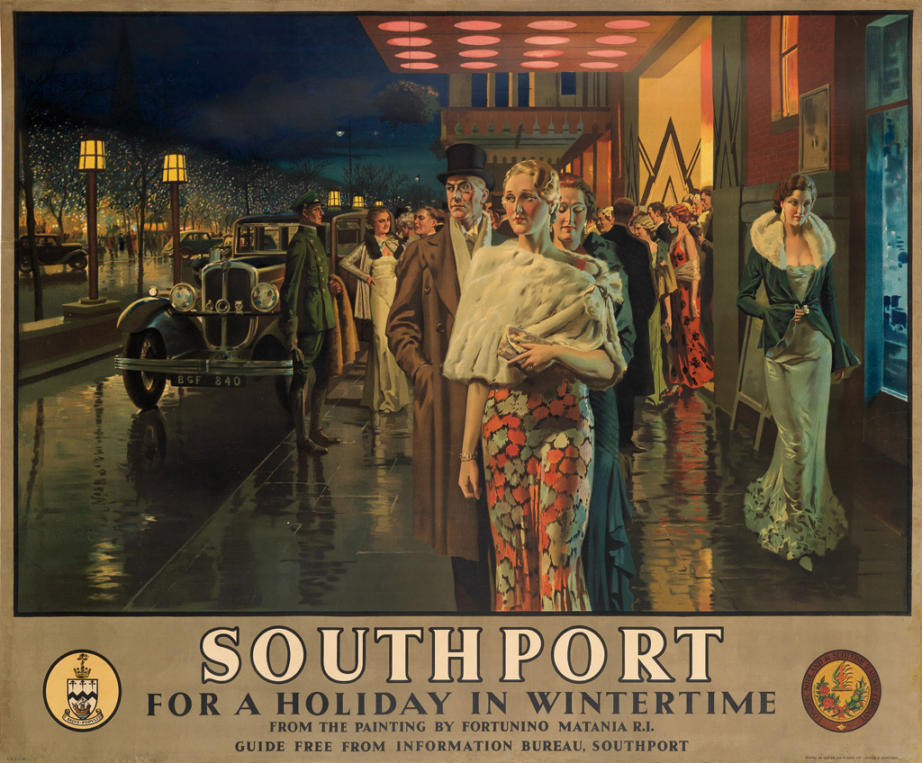 Appraisal: FORTUNINO MATANIA - SOUTHPORT FOR A HOLIDAY IN WINTERTIME Circa