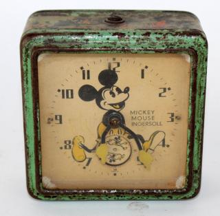 Appraisal: Vintage Ingersoll Mickey Mouse clock Vintage Ingersoll foreign Mickey Mouse