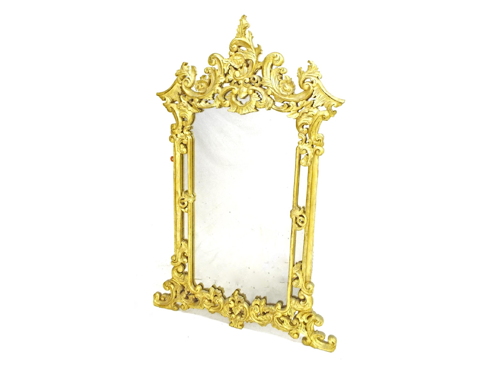 Appraisal: Contemporary ornate rococo style giltwood framed mirror high x wide