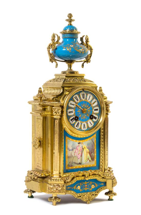 Appraisal: Sale Lot A Sevres Porcelain Mounted Gilt Bronze Mantel Clock