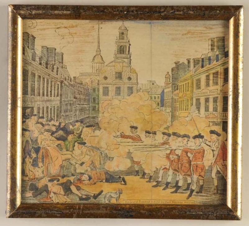 Appraisal: Print of the Boston Massacre After Revere Description Provenance Collection