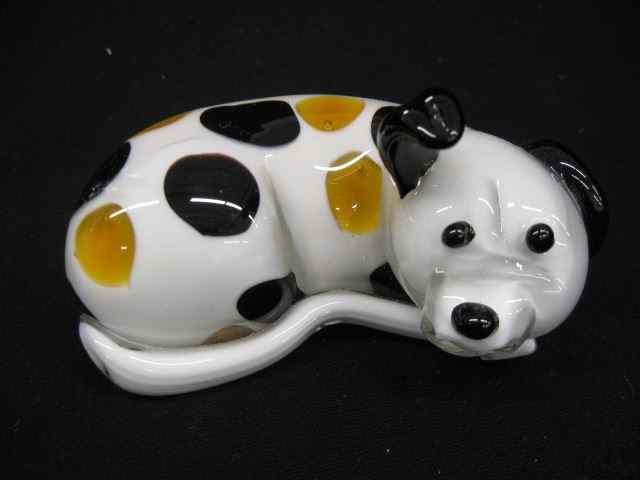 Appraisal: Art Glass Figural Paperweight of a Dog '' x ''