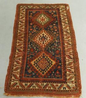 Appraisal: C Oriental Caucasian Kazak Rug MIDDLE EAST CIRCA An antique