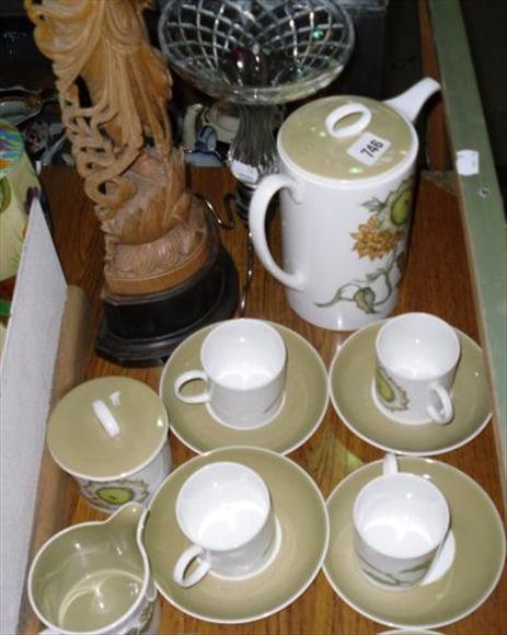 Appraisal: A Susie Cooper 'Sunflower' coffee service one cup lacking and