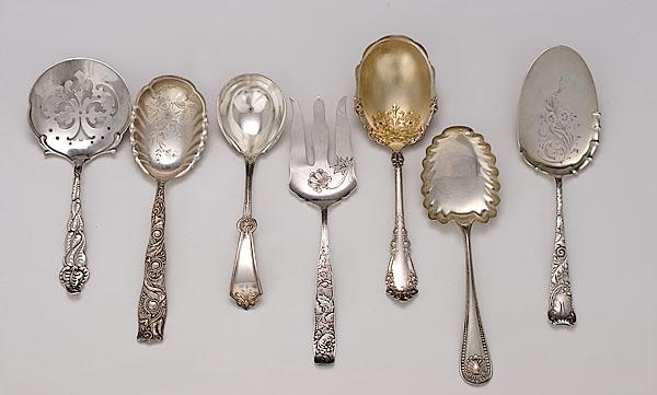 Appraisal: TIFFANY ATLANTIS AND OTHER STERLING PIECES seven articles American second