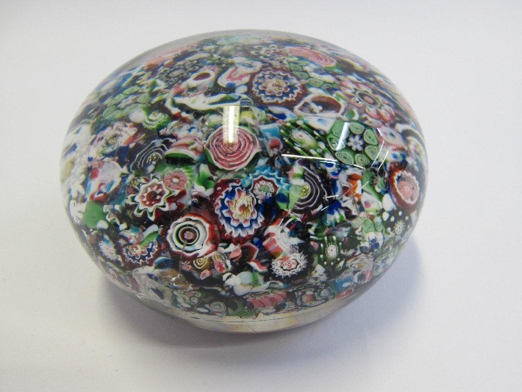 Appraisal: Antique glass millefiori paperweight