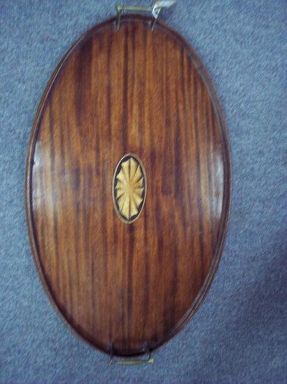 Appraisal: Additional LotAn oval mahogany tray