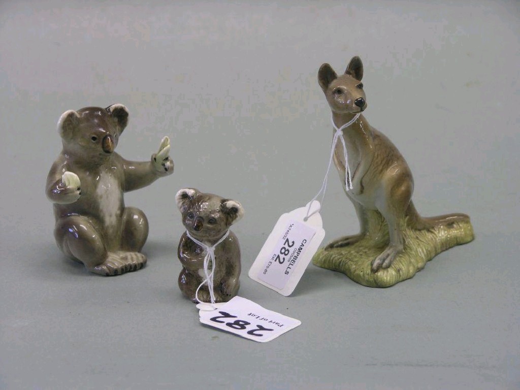 Appraisal: A Beswick Kangaroo and two Koalas Kangaroo - Koala Bear