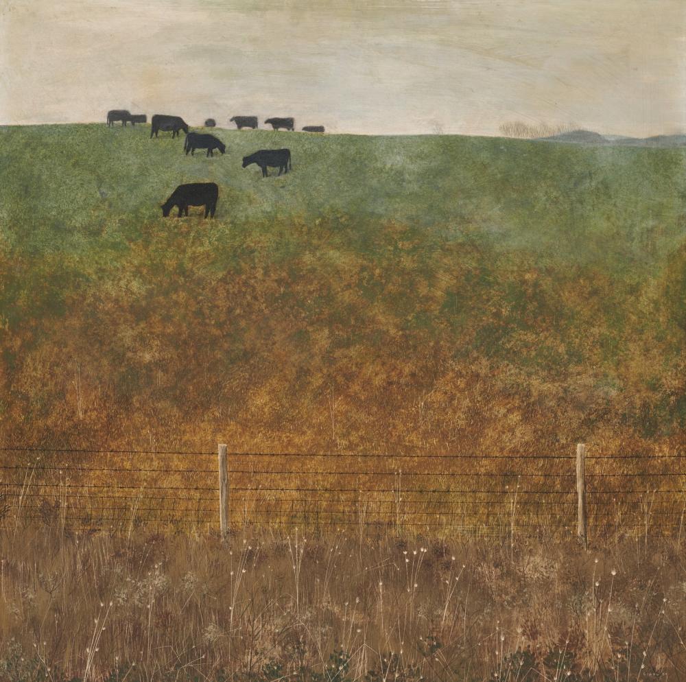 Appraisal: ARTHUR BIEHL American - Pasture tempera on board signed and