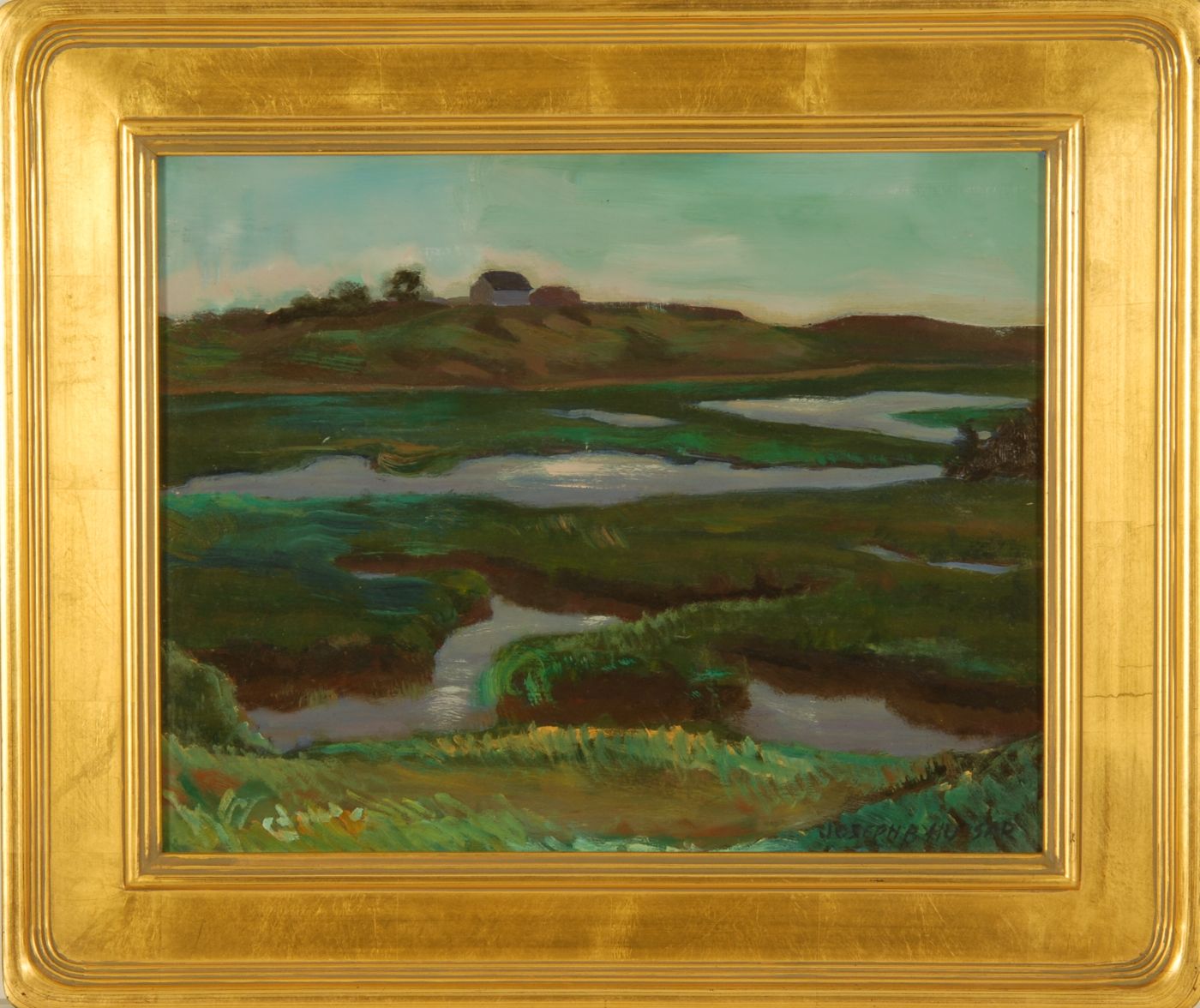 Appraisal: JOSEPH HUSSARAmerican th CenturyLate spring marsh scape Signed lower right