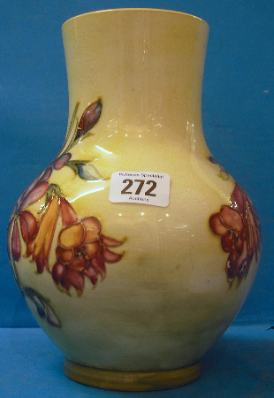 Appraisal: Moorcroft Vase decorated in the Spring Flowers design on yellow