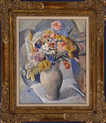 Appraisal: ARTHUR BEECHER CARLES - STILL LIFE WITH FLOWERS Oil on