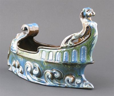 Appraisal: A C H Brannam pottery Galleon centrepiece by Reginald Pearce