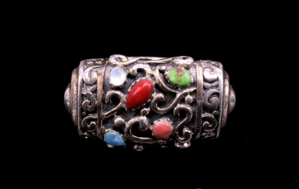 Appraisal: Navajo Sterling Silver Multi-Colored Stone Ring Included in this lot