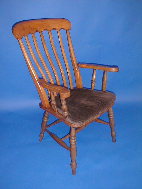 Appraisal: A Victorian lath back grandfather chair