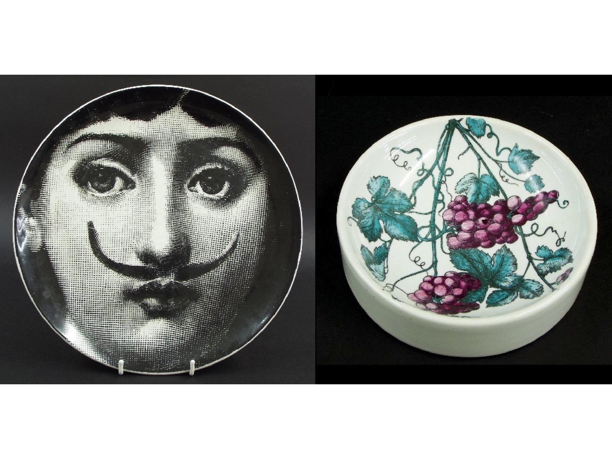 Appraisal: Piero Fornasetti Themes and Variations collection number porcelain plate decorated