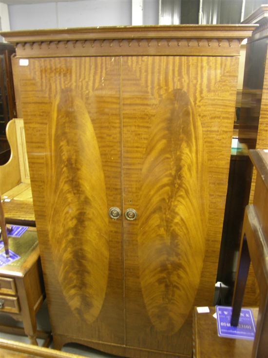 Appraisal: Maples' mahogany wardrobe