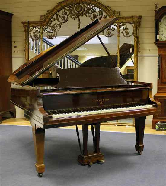 Appraisal: A Steinway model 'O' rosewood boudoir grand piano with gilt