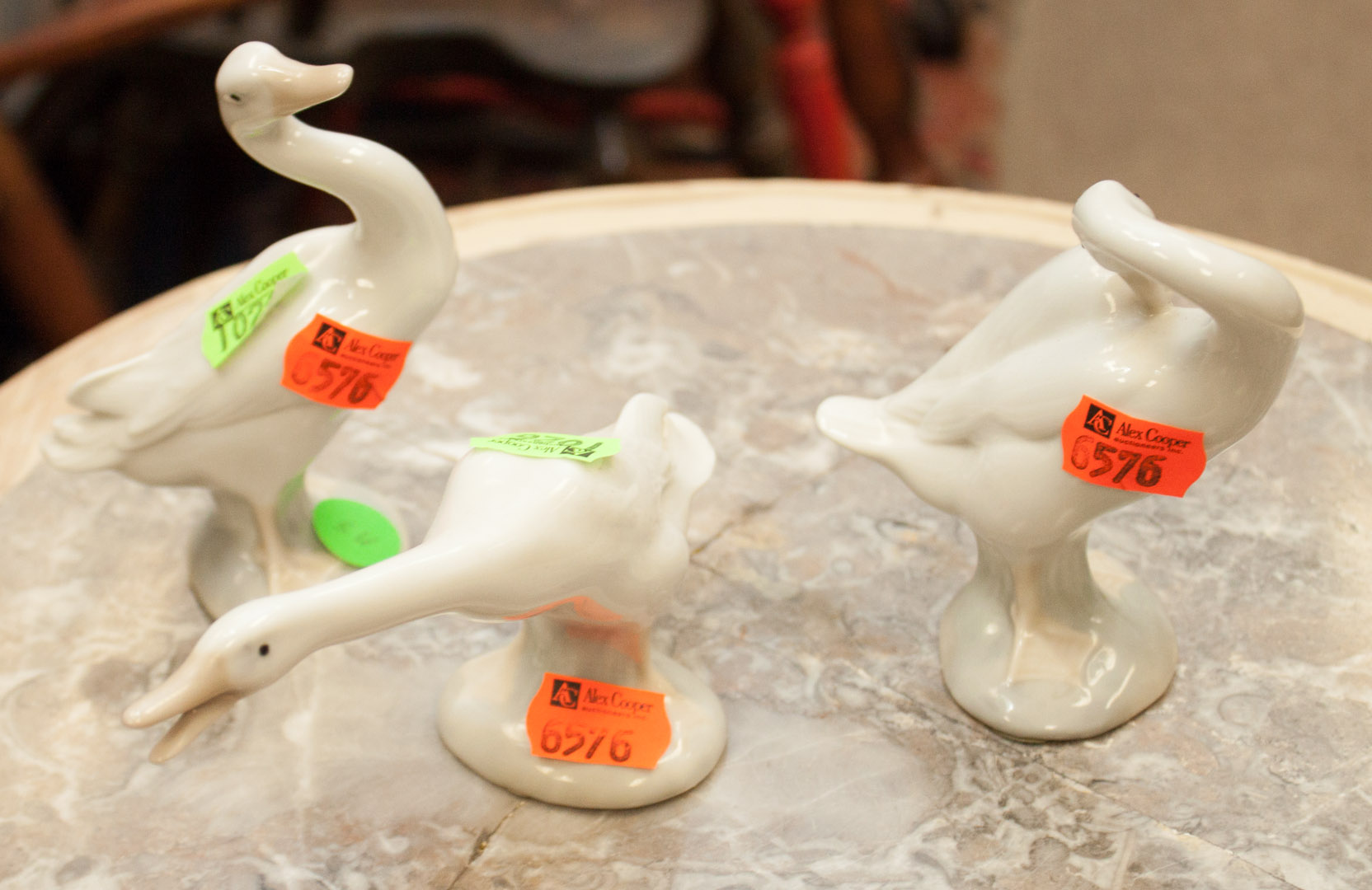 Appraisal: Three Lladro porcelain geese Undernumber