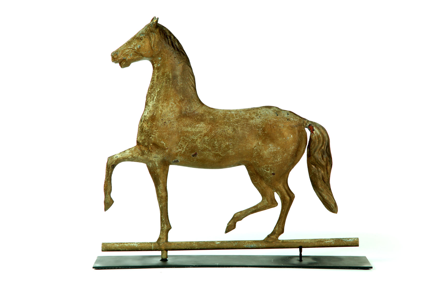 Appraisal: WEATHERVANE American late th century Full-body copper horse Hambletonian Zinc