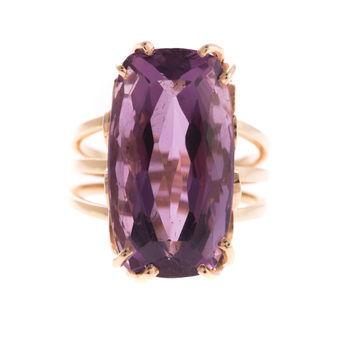 Appraisal: A Lady's Amethyst Ring in K Gold K yellow gold