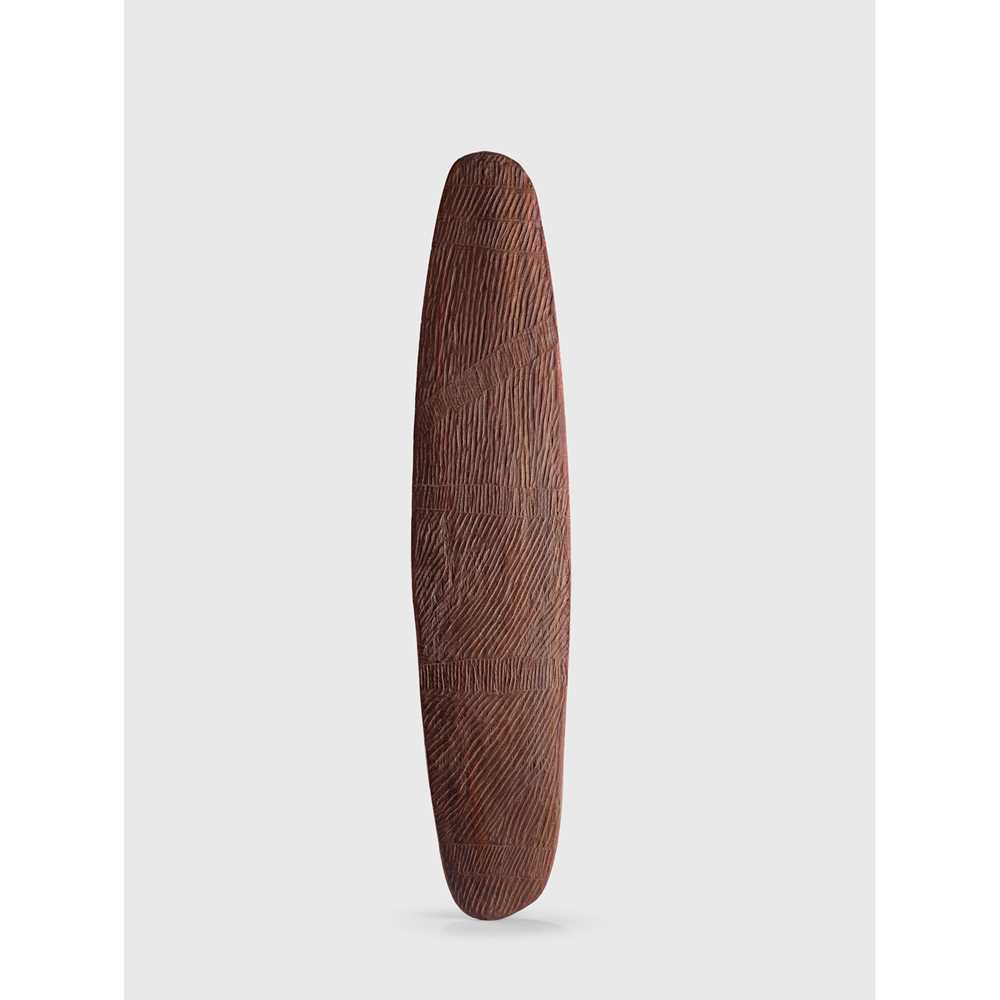 Appraisal: ABORIGINAL SHIELD WESTERN AUSTRALIA carved wood of eliptical form the