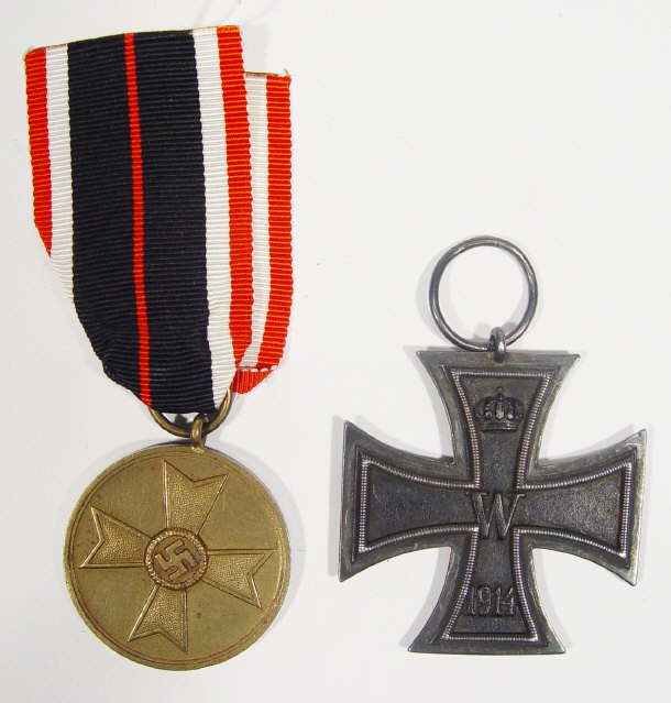 Appraisal: World War II German military medal and a cross dated