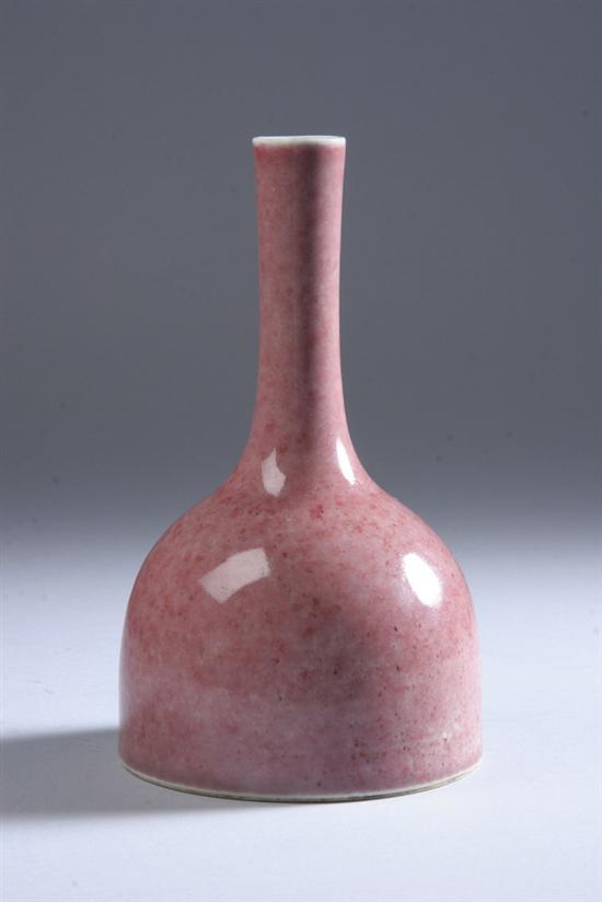 Appraisal: CHINESE PEACH BLOOM PORCELAIN BOTTLE Guangxu mark - in high