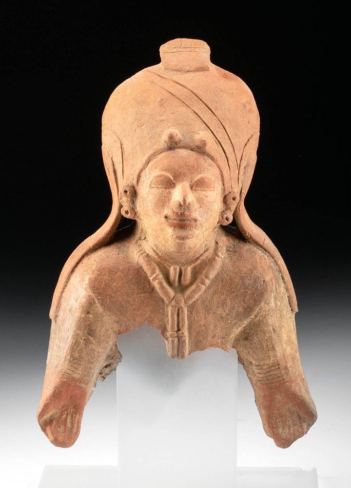 Appraisal: Jamacoaque Pottery - Decorated Figure First Time At Auction Pre-Columbian