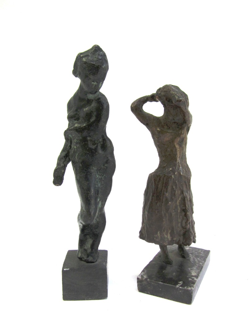 Appraisal: Sidney Harpley - British a small bronze figure of a