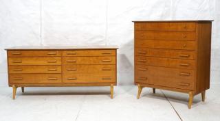 Appraisal: pc Renzo RENZO RUTILI Dressers Chests Drawer Tall Chest Drawer