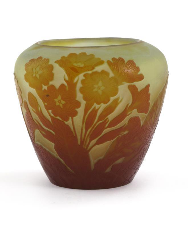 Appraisal: An Art Nouveau Galle cameo glass vase