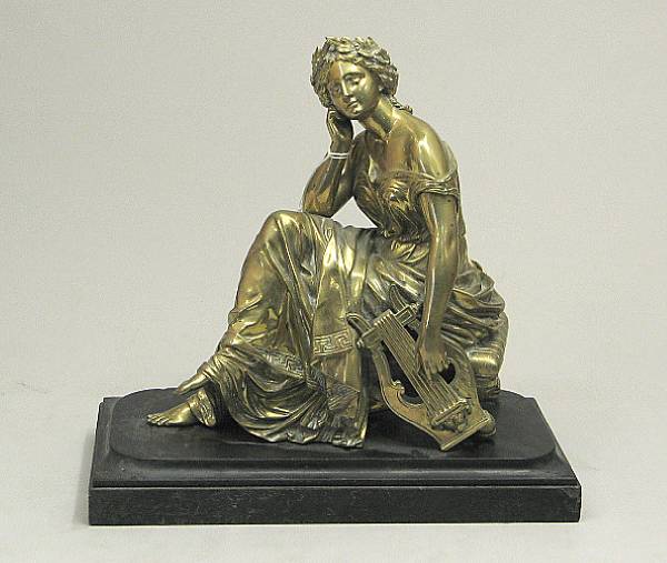 Appraisal: A bronze figure of the muse Terpsichore cast after a