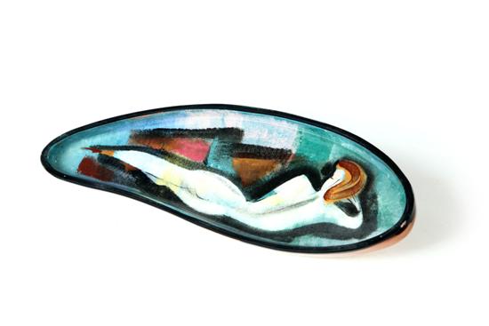 Appraisal: TRAY BY POLIA PILLIN POLISH-AMERICAN CA - Ceramic mid century