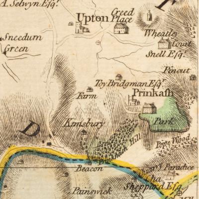 Appraisal: Isaac Taylor Map of the County of Gloucestershire with engravings