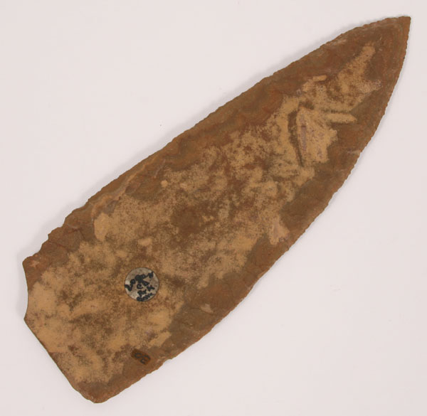 Appraisal: Large brown knife Logan Co AR extremely thin Slight damage