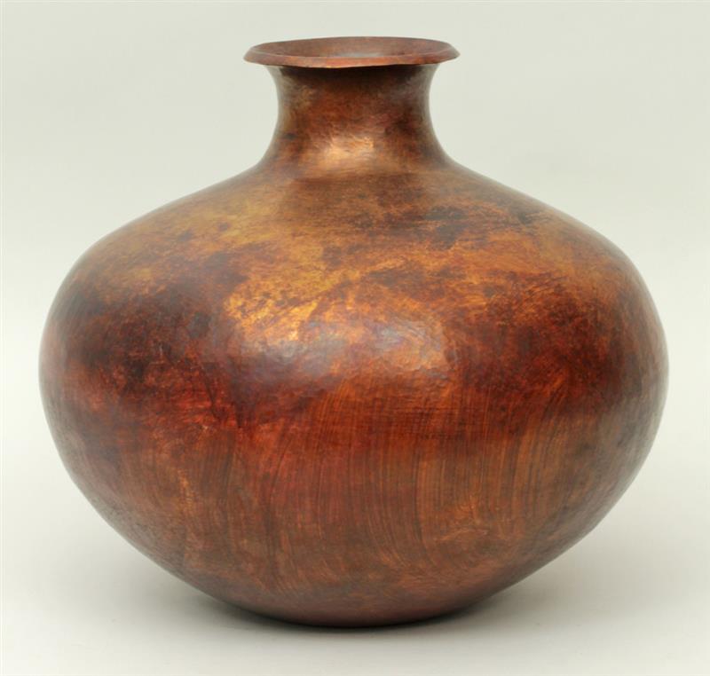 Appraisal: Hammered Copper Spherical Vessel x in Property from a Private