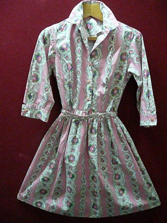 Appraisal: Horrockses' 'Gay Fair' summer dress with pink rose detail three