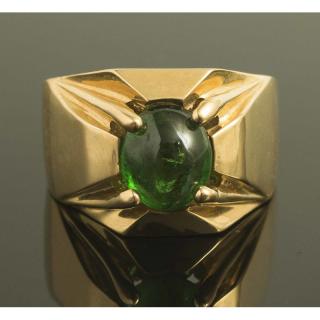 Appraisal: Tsavorite Garnet k Gold Ring k gold ring containing a