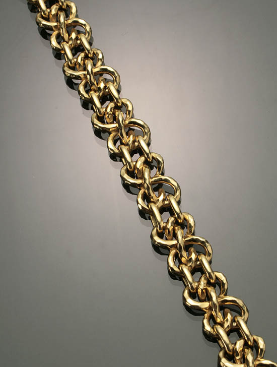 Appraisal: -Karat Yellow-Gold Link Bracelet Henry Dunay Numbered Weight dwt Length