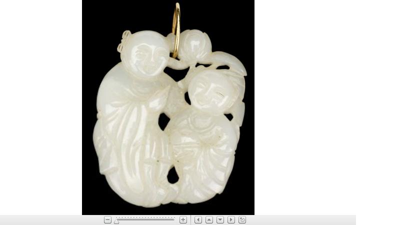 Appraisal: Chinese white jade pendant th th century