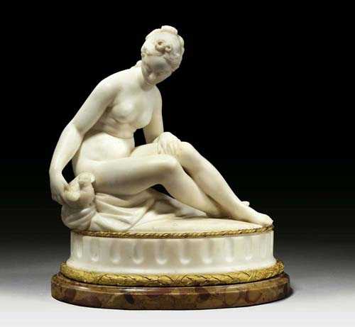 Appraisal: MARBLE SCULPTURE OF VENUS ET COLOMBE Louis XV signed and