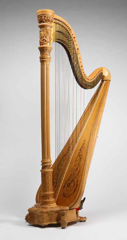 Appraisal: A Lyon Healy style concert grand harp Circa marked ''Lyon