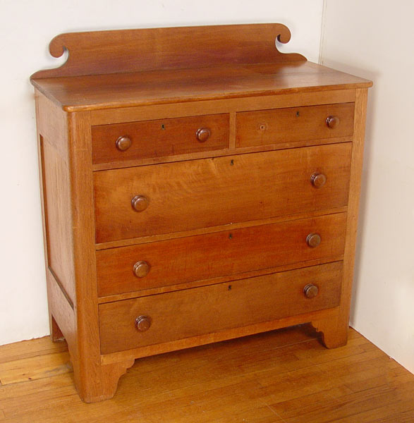 Appraisal: TWO OVER THREE VICTORIAN CHEST Two small drawers one missing