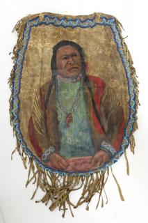 Appraisal: Ute American Indian Pouch with Portrait of Ouray Native American