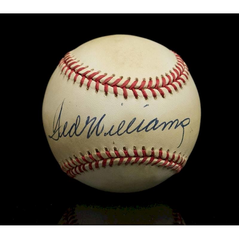 Appraisal: Ted Williams Autographed Baseball Ted Williams autographed Rawlings baseball Processing